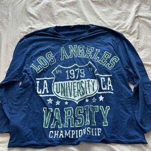 Urban Outfitters Navy Long Sleeve Shirt